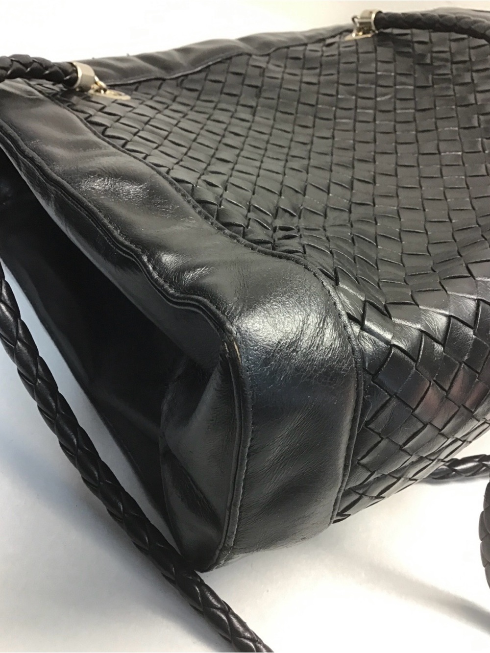Vintage Bottega Veneta Intrecciato Shoulder Bag - Picture 3 of 12